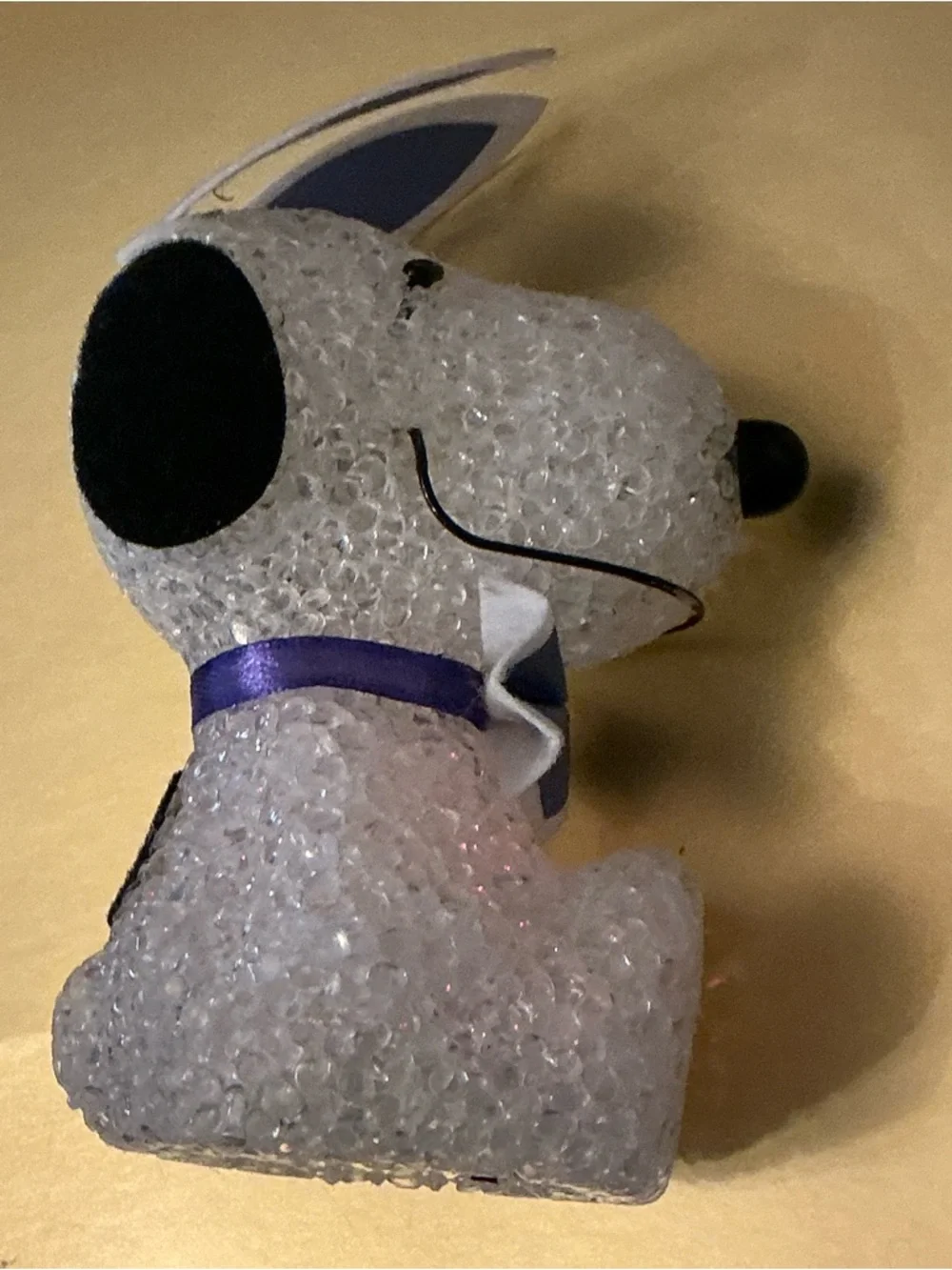 Bunny Ears Peanuts Snoopy Decorative Light Up Figurine